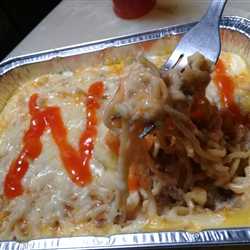 Indomie Cheese and Meat Schotel